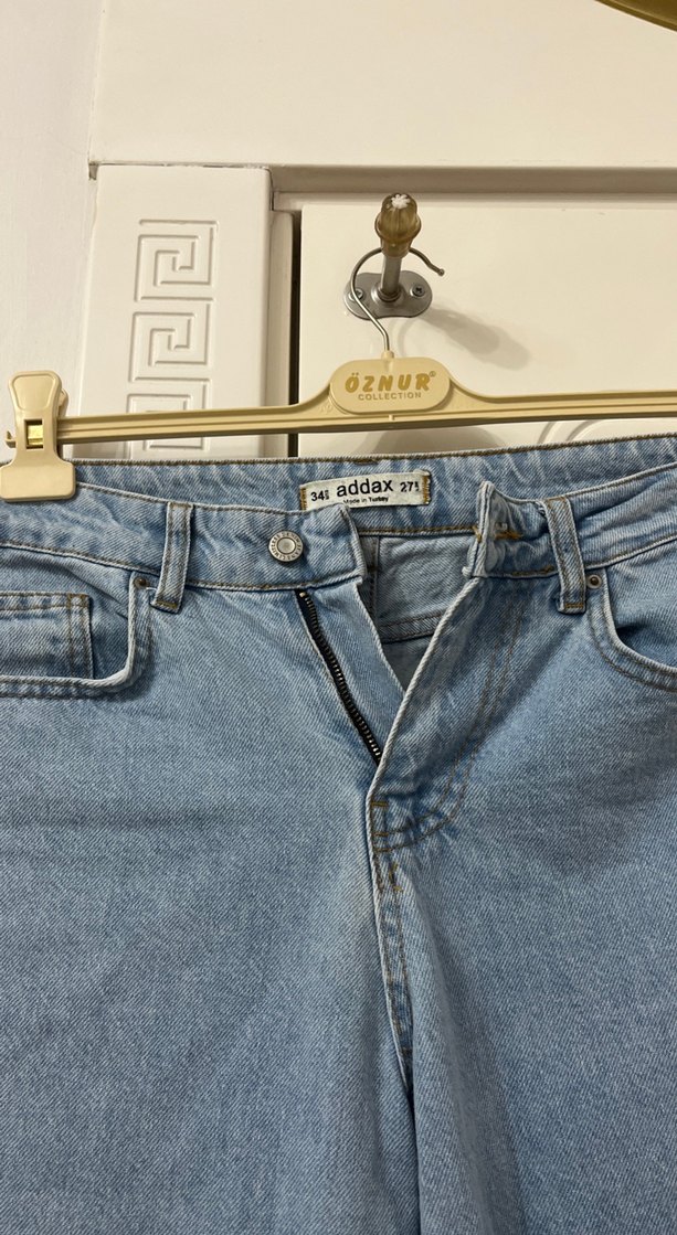 Kadın Mavi Normal Boy Denim Jean - Görsel 4