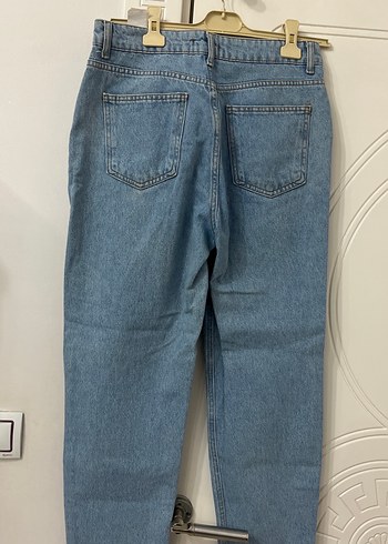 Gri Mavi Kadın Salaş Midi Boy Kot Pantolon - Görsel 2