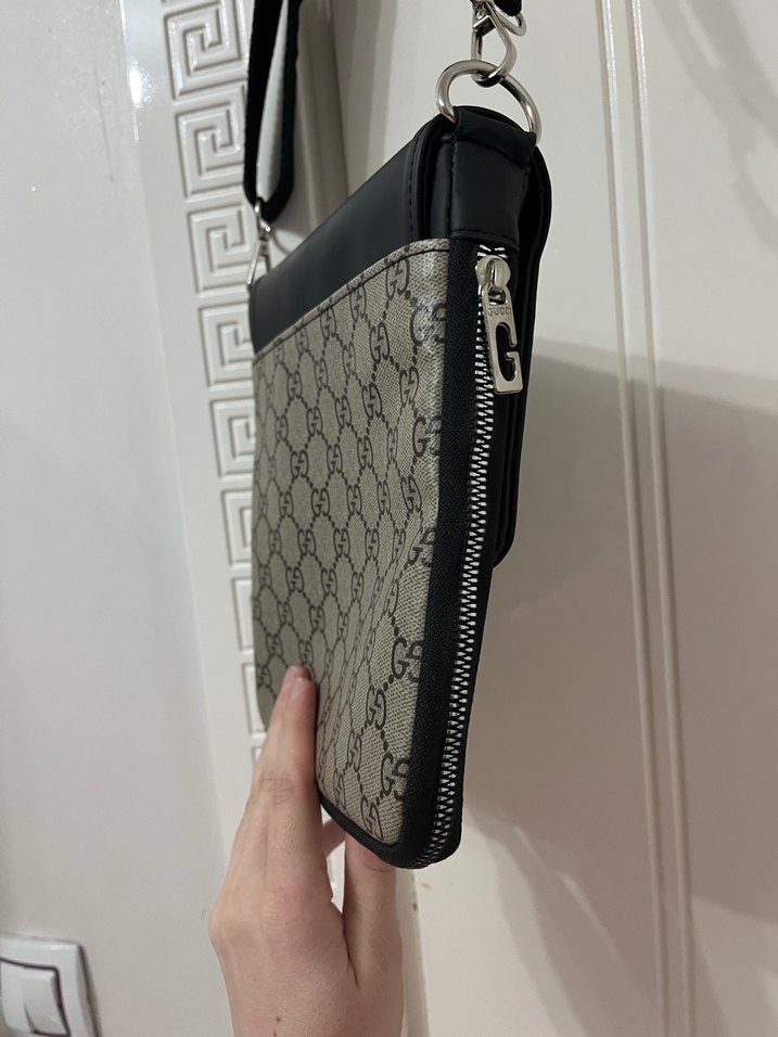 Siyah Kemerli Erkek Omuz Çantası - Görsel 4