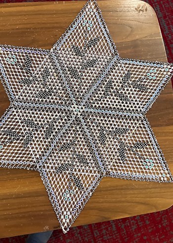 Yıldız Desenli El Yapımı Örgü Takım - Görsel 2