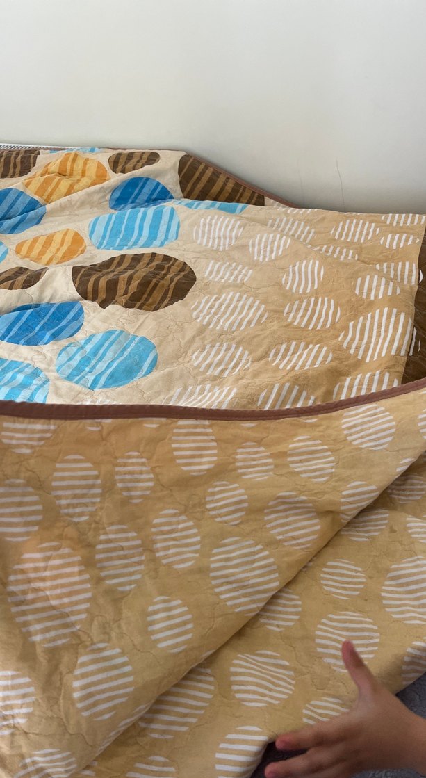 Renkli Baskılı Kahverengi pike - Görsel 3