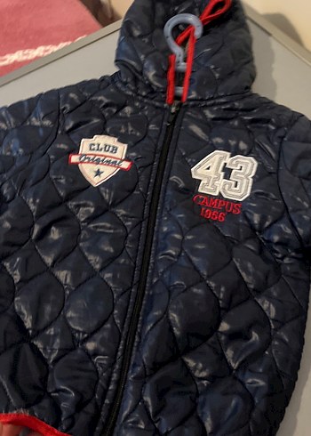 Erkek Çocuk Lacivert Kapüşonlu Fermuarlı Ceket - Görsel 2