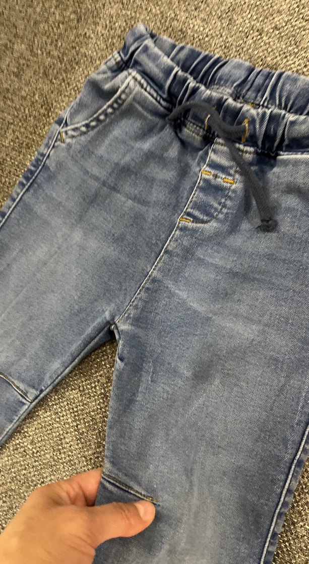 Erkek Çocuk Mavi Bol Kesim Denim Pantolon - Görsel 2