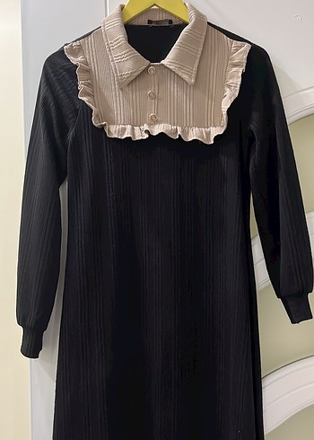 Uzun Siyah Gotik Kadın Elbise - Görsel 2