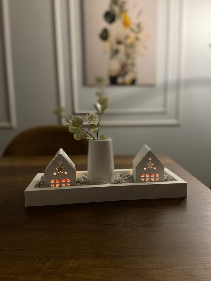 Beyaz Dekoratif Mumluk Seti - Görsel 3