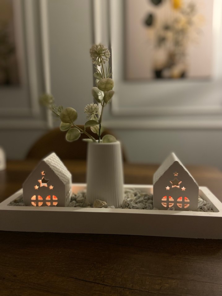 Beyaz Dekoratif Mumluk Seti - Görsel 2