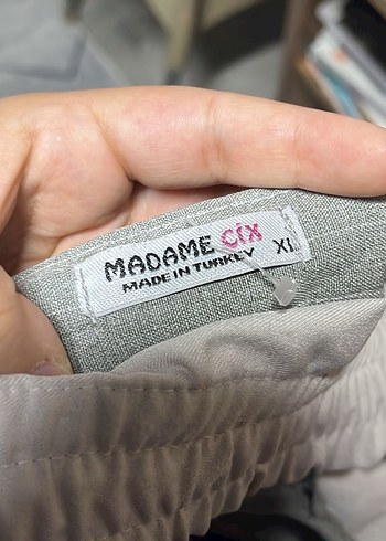 xl Beden gri Renk Gri kumaş pantolon beli lastikli