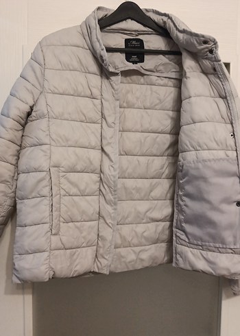 Düğmeli Gri Kadın Midi Ceket - Görsel 4