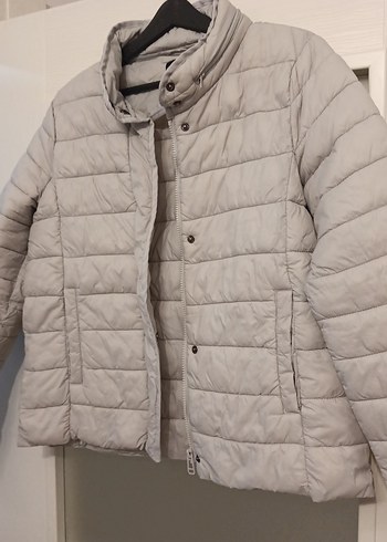 Düğmeli Gri Kadın Midi Ceket - Görsel 2