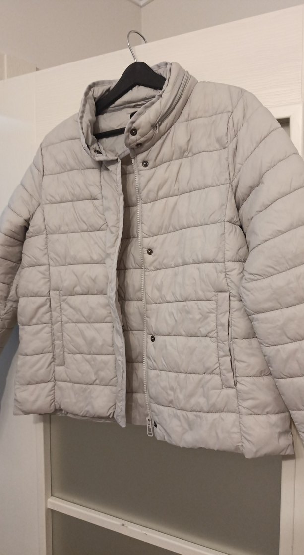 Düğmeli Gri Kadın Midi Ceket - Görsel 2