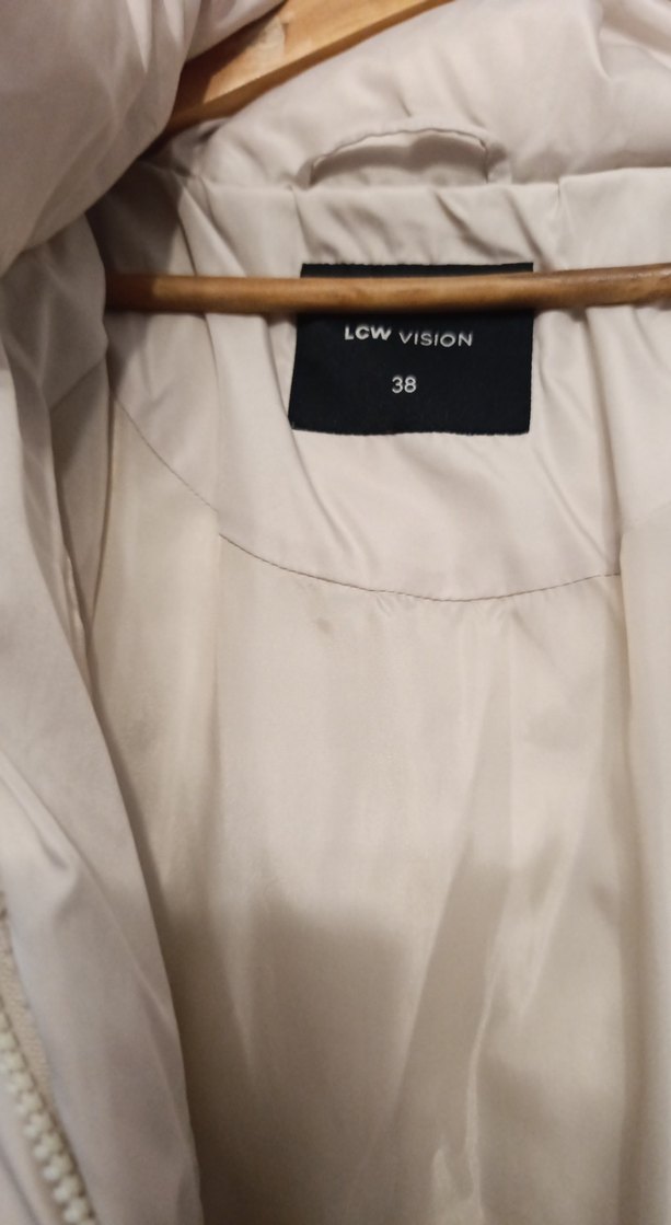 Bej Midi Kadın Şişme Mont - Görsel 2