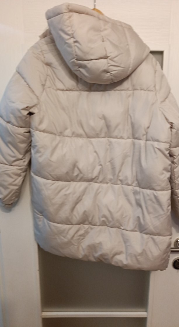 Bej Midi Kadın Şişme Mont - Görsel 4