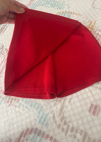 Kırmızı şort etek - Görsel 2