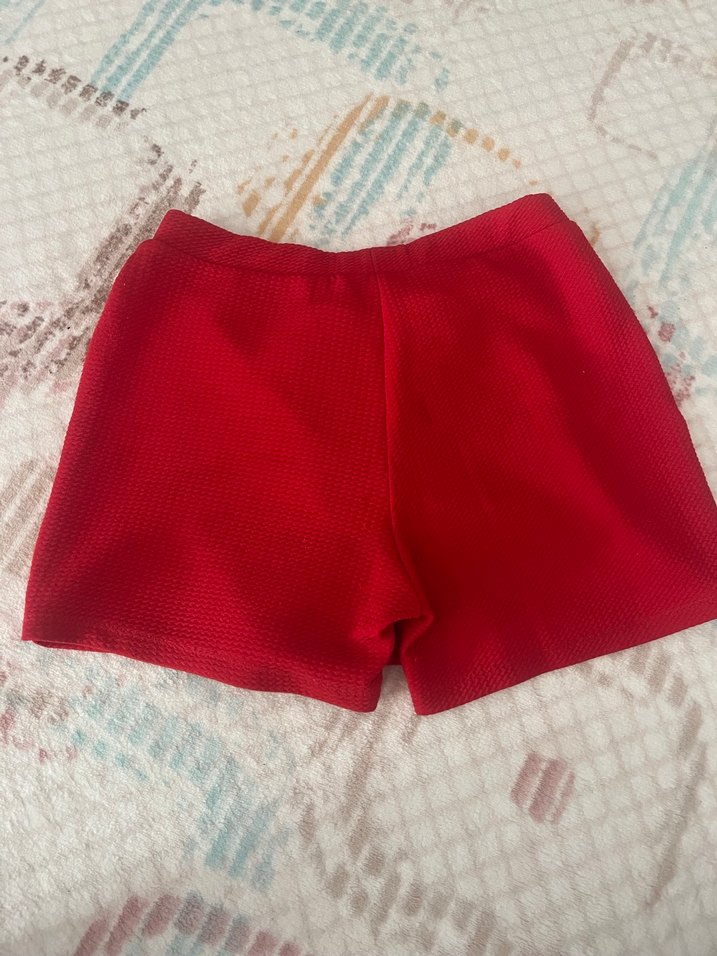 Kırmızı şort etek - Görsel 4