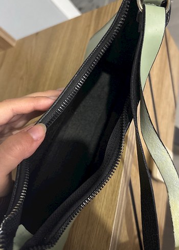 Minimalist Yeşil Deri Kadın Çanta - Görsel 4