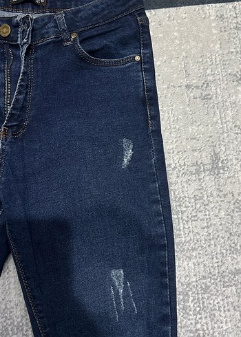 Lacivert Kadın Kot Pantolon - Görsel 5