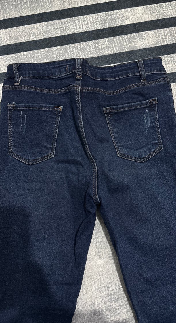 Lacivert Kadın Kot Pantolon - Görsel 4