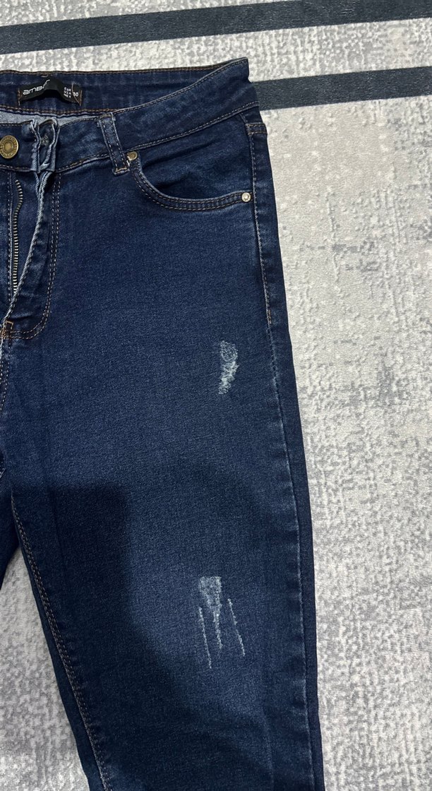 Lacivert Kadın Kot Pantolon - Görsel 5