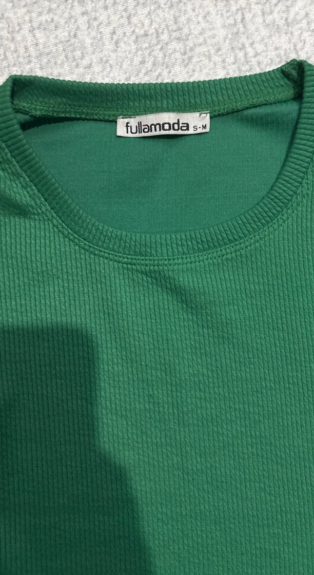 Yeşil Uzun Kollu Triko Bluz - Görsel 2