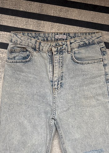 Gri Salaş Kesim Kadın Denim Jean - Görsel 2