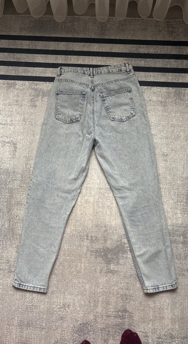 Gri Salaş Kesim Kadın Denim Jean - Görsel 3