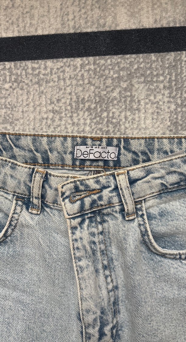 Gri Salaş Kesim Kadın Denim Jean - Görsel 5