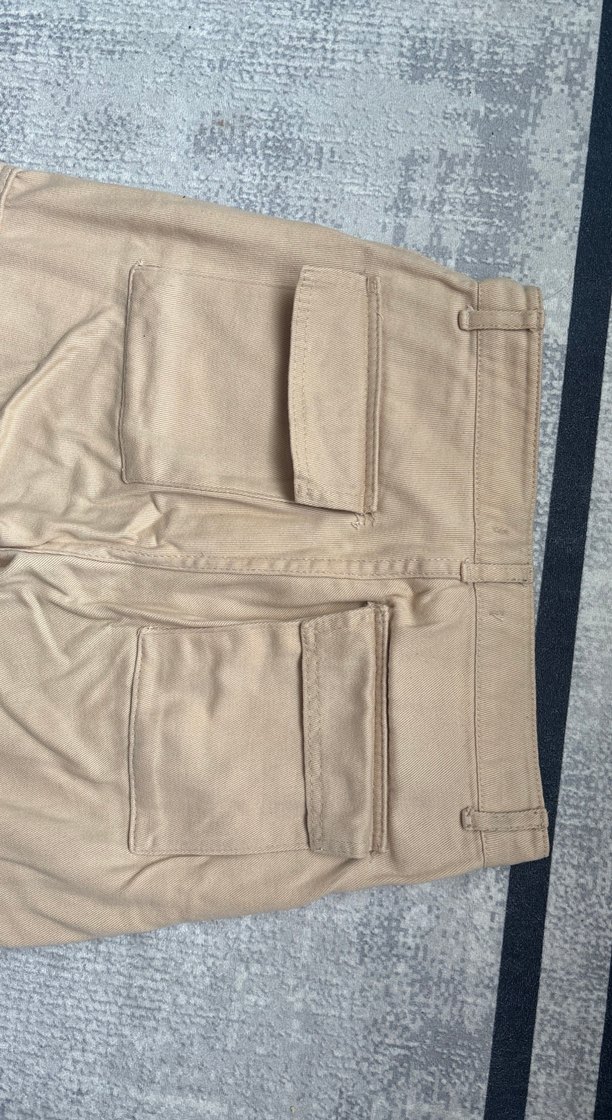 Bej Kemerli Rahat Kesim Kadın Pantolon - Görsel 2