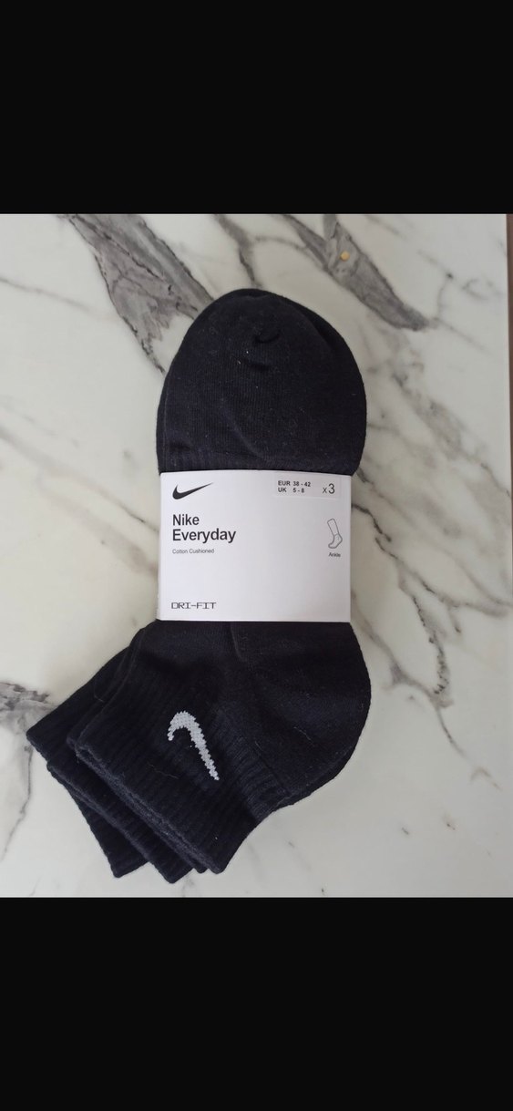 Nike Everyday Siyah Midi Çorap 3 çift - Görsel 2