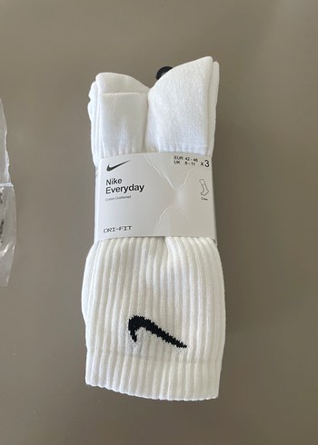 Nike Beyaz Erkek Spor Çorap 3 çift - Görsel 3