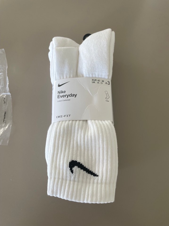 Nike Beyaz Erkek Spor Çorap 3 çift - Görsel 3