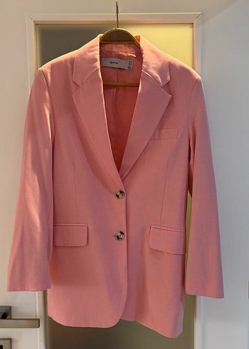 Bershka Pembe Düğmeli Kadın Blazer Ceket