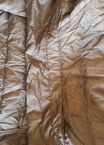 Bej Kadın Midi Ceket, Fermuarlı, Uzun Kollu yağmurluk - Görsel 6