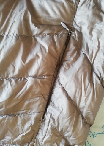 Bej Kadın Midi Ceket, Fermuarlı, Uzun Kollu yağmurluk - Görsel 8