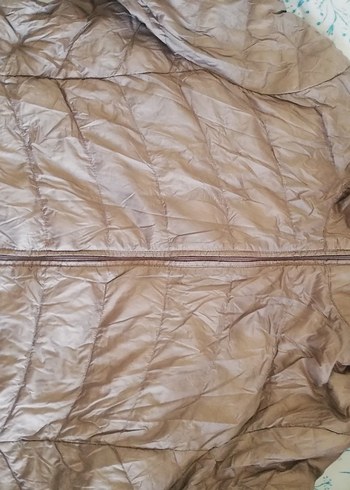 Bej Kadın Midi Ceket, Fermuarlı, Uzun Kollu yağmurluk - Görsel 3