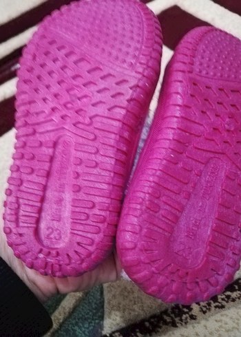 Kız Çocuk Pembe Leopar Desenli Sıcak Ev Terliği - Görsel 5