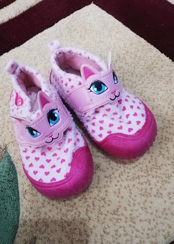 Kız Çocuk Pembe Leopar Desenli Sıcak Ev Terliği - Görsel 6