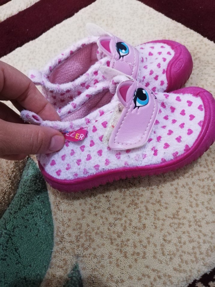 Kız Çocuk Pembe Leopar Desenli Sıcak Ev Terliği - Görsel 2