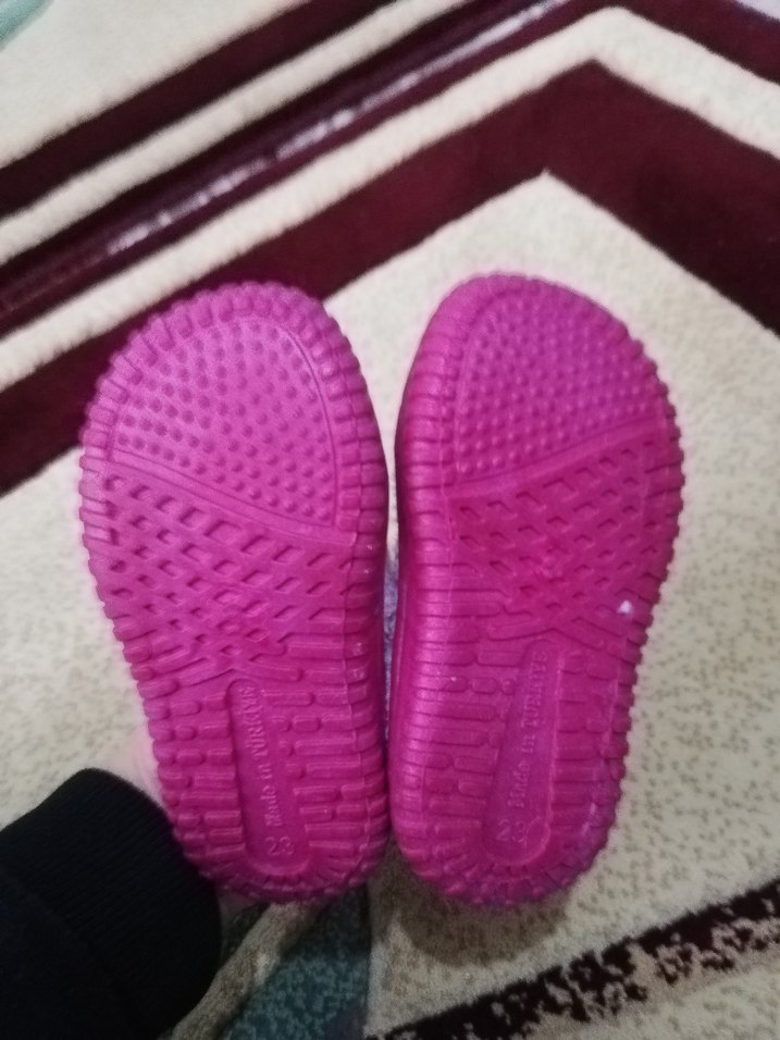 Kız Çocuk Pembe Leopar Desenli Sıcak Ev Terliği - Görsel 4