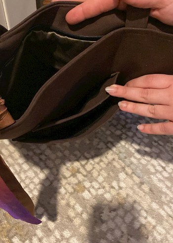 OXKO Kahverengi Süet Kadın Çanta - Görsel 4