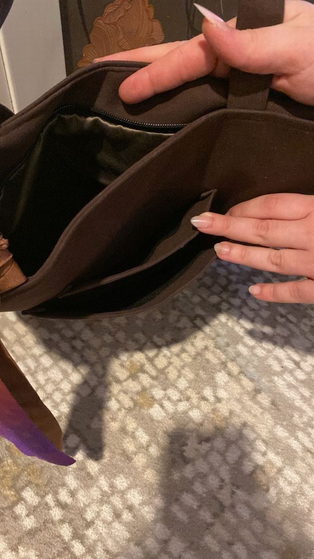 OXKO Kahverengi Süet Kadın Çanta - Görsel 4