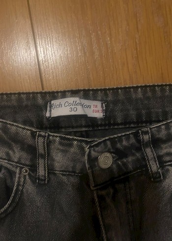 Gri Bol Kesim Midi Kadın Jean - Görsel 2