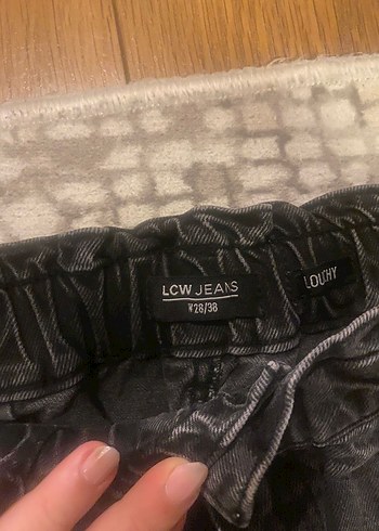 Siyah Bol Kesim Midi Kadın Denim Pantolon - Görsel 3