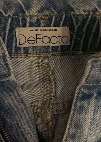 Mavi Loose Fit Kadın Midi Boy Kot Pantolon - Görsel 3