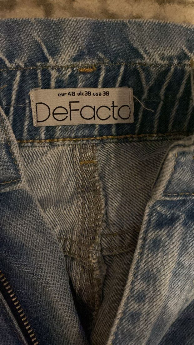 Mavi Loose Fit Kadın Midi Boy Kot Pantolon - Görsel 3