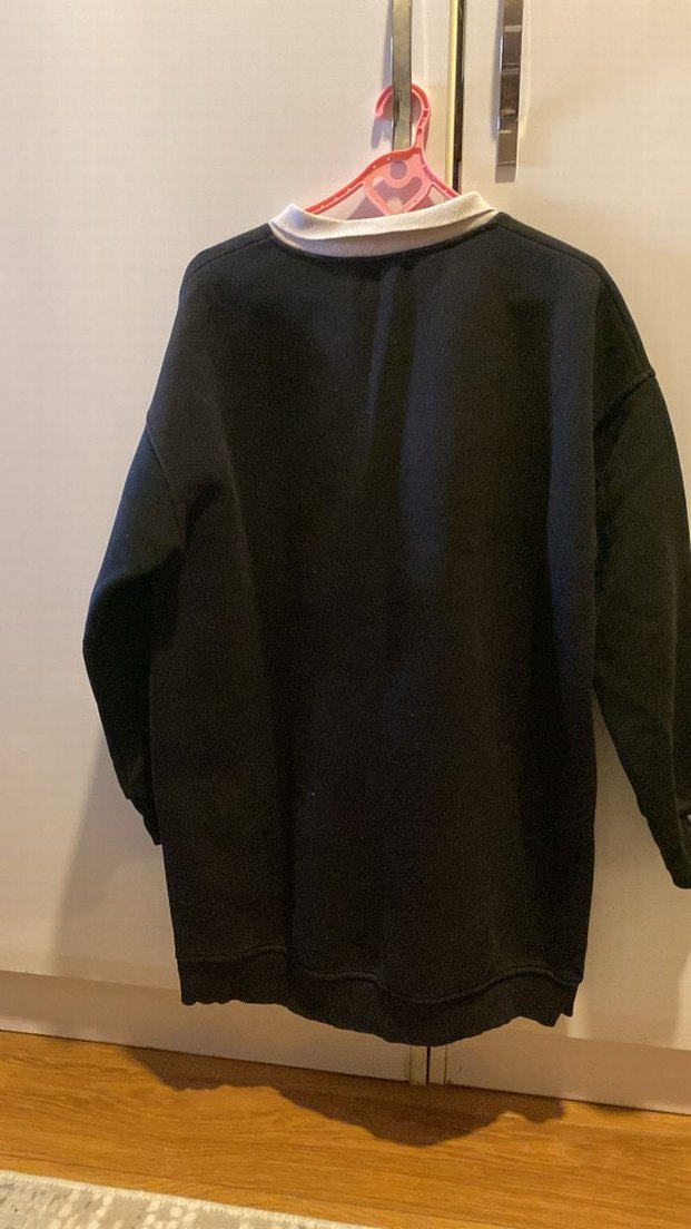 Michigan Baskılı Siyah Kadın Sweatshirt - Görsel 3