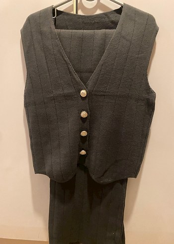 Gri triko takım - Görsel 2