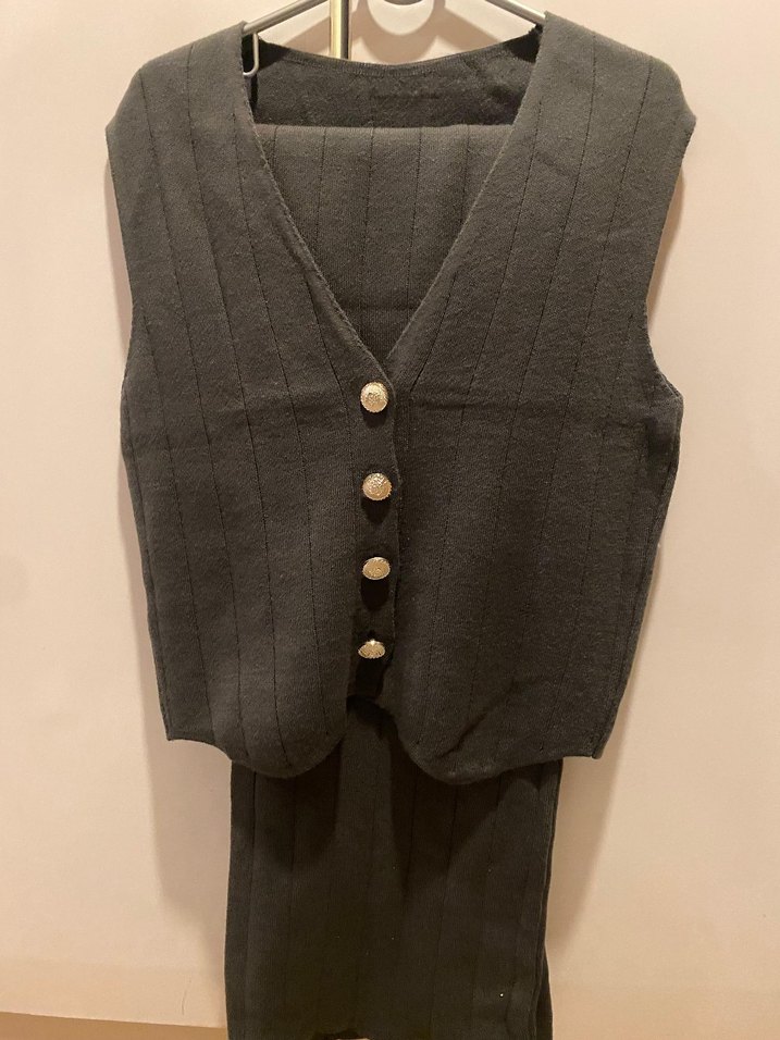 Gri triko takım - Görsel 2