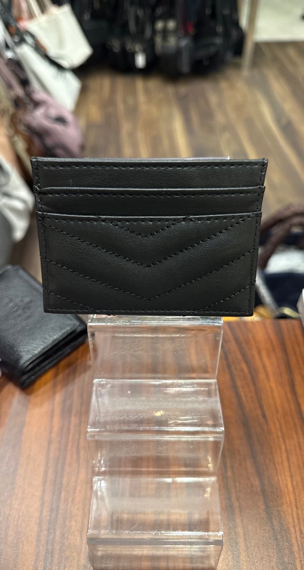 Siyah Deri Kartlık Cüzdanı - Kemerli, Parlak - Görsel 2