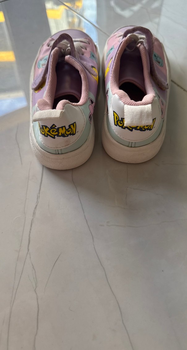 Kız Çocuk Pembe Bağcıklı ve Cırtlı Spor Ayakkabı - Görsel 3