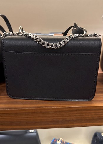 Siyah Zincir Detaylı Deri Kadın Çanta - Görsel 2